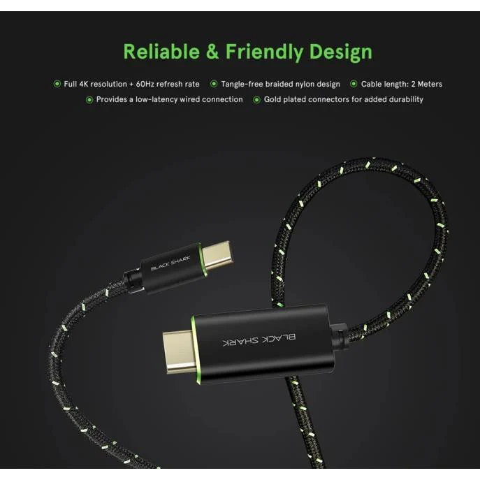 Black Shark TypeC to HDMI Cable (BL51) - Image 2