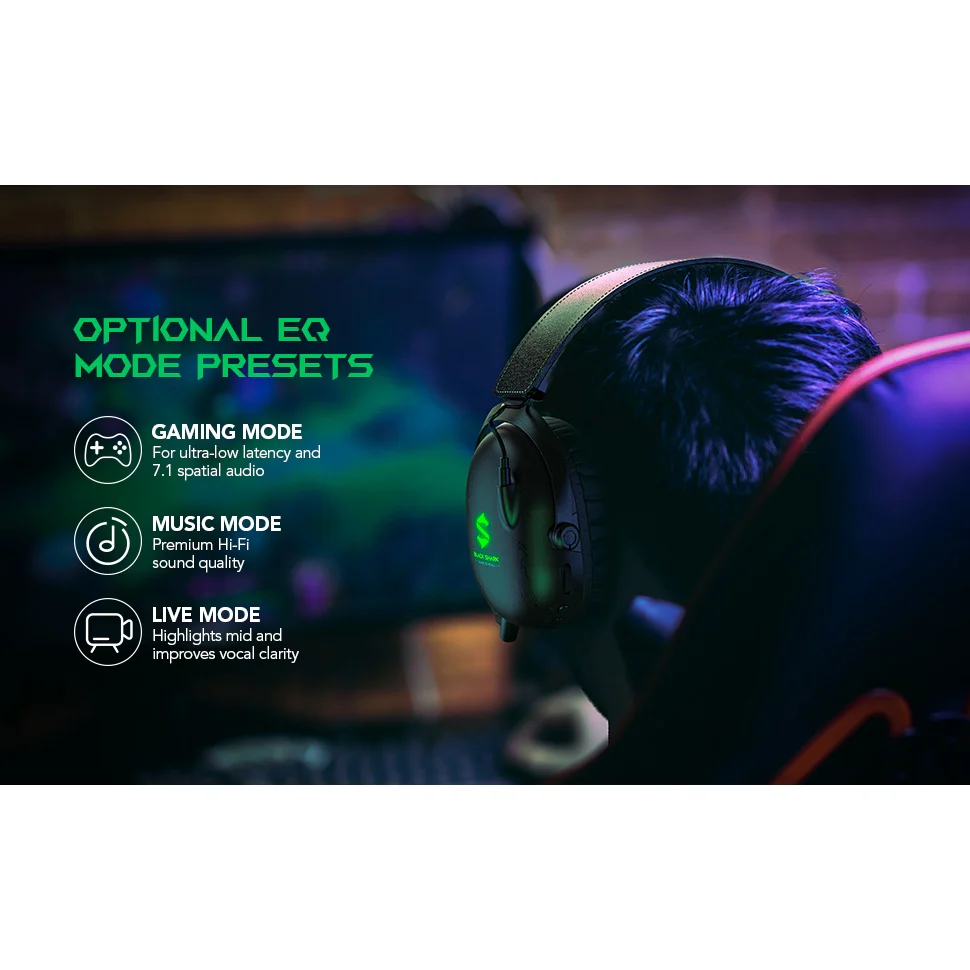 Black Shark Goblin X4 Gaming Headset Black - Image 2