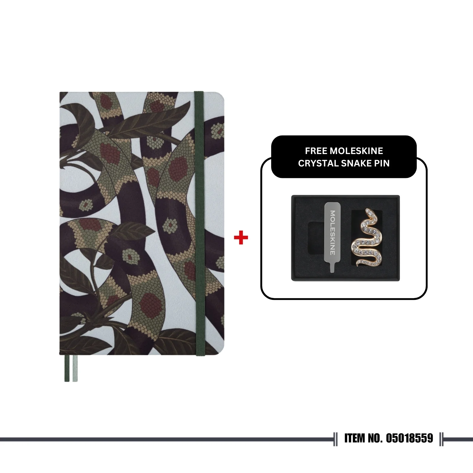 [🎁 Surprise Deal ✨] Moleskine Year of the Snake Leaves Notebook Large Ruled