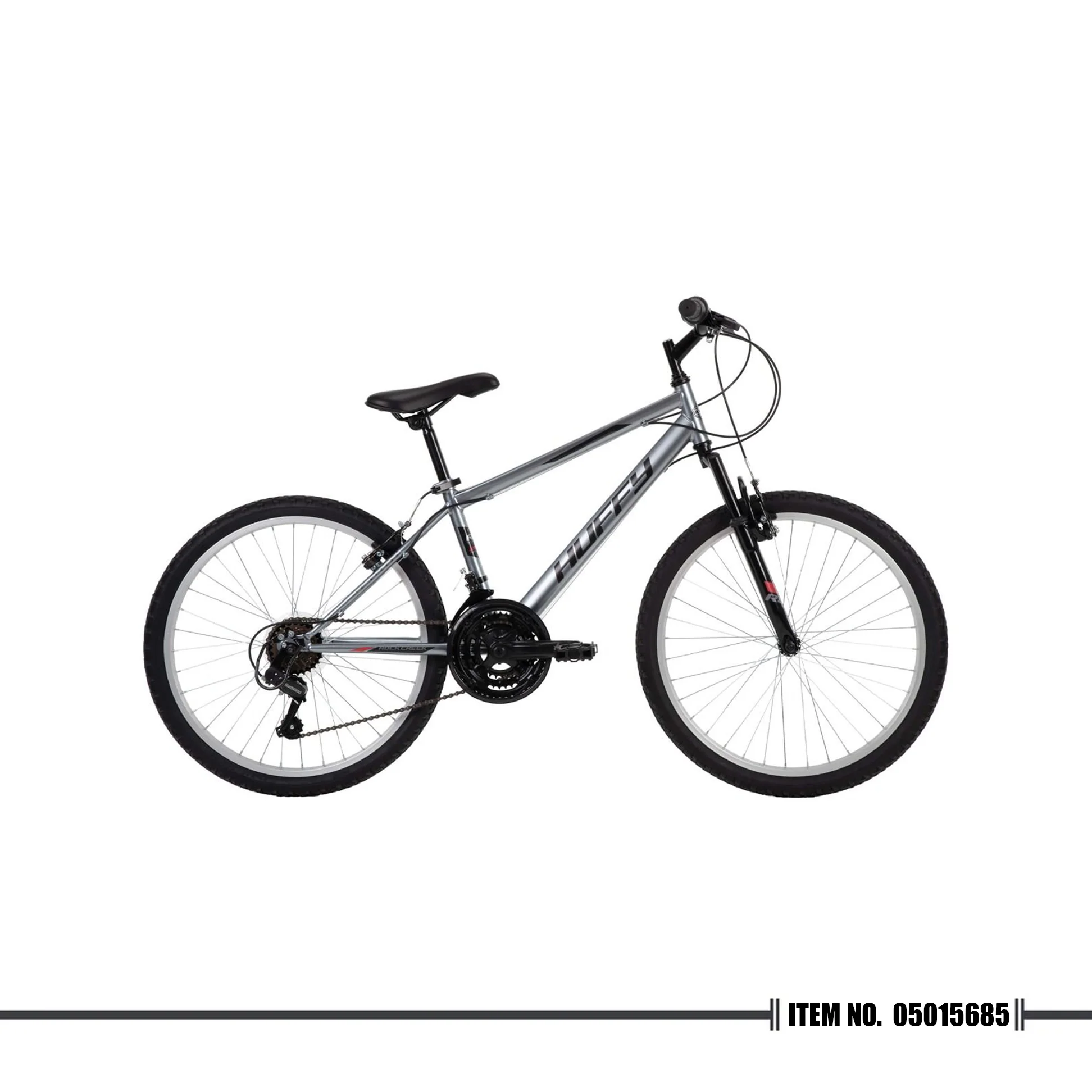 [☀️ HUFFY SUMMER PROMO 🚲] 54309-HK Rock Creek 24-Inch  18-Speed Mountain Bike - Gray