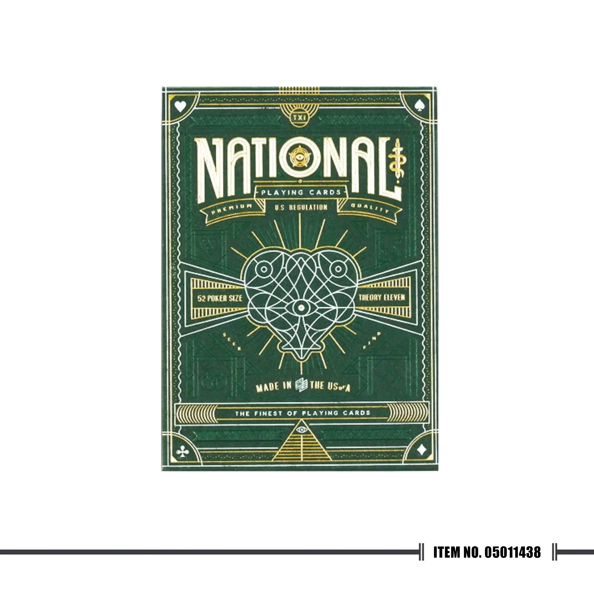 Theory 11 Green National Playing Cards